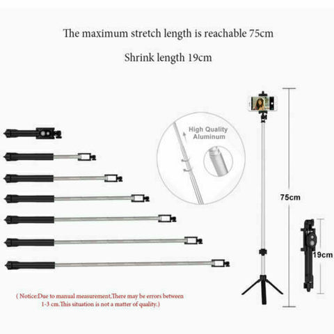 Unipod Selfie Stick Handheld Tripod Bluetooth For Samsung