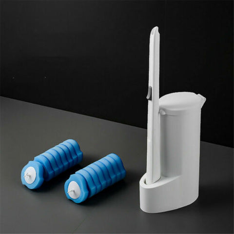 Disposable Bathroom Toilet Brush Holder Creative Cleaning Sponge Scrubber Set