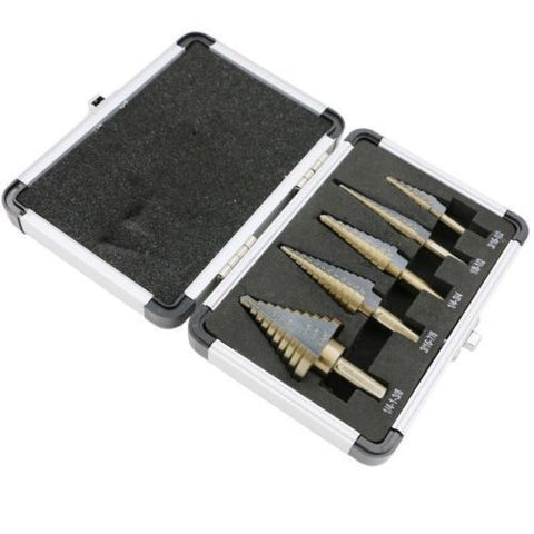 5PCS HSS Metric Titanium Coated Drill Bit Set Metal Wood Plastic