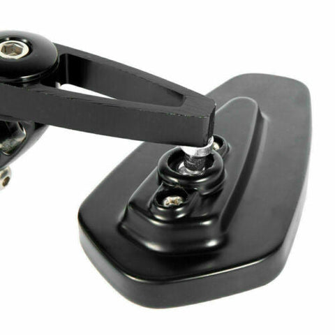 Universal Motorcycle bike Bar End Rear Side View Mirrors Cafe Racer Black 7/8"