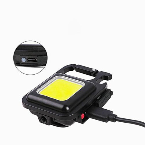 1x Strong light portable mini keychain small flashlight USB magnetic WorkLight