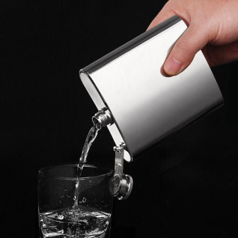 8-18oz Stainless Steel Hip Liquor Whiskey Alcohol Flask Cap Pocket Wine Bottle