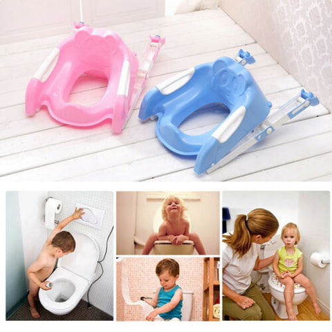 Kids Toilet Ladder Baby Toddler Training Toilet Step Potty Seat Non Slip Trainer