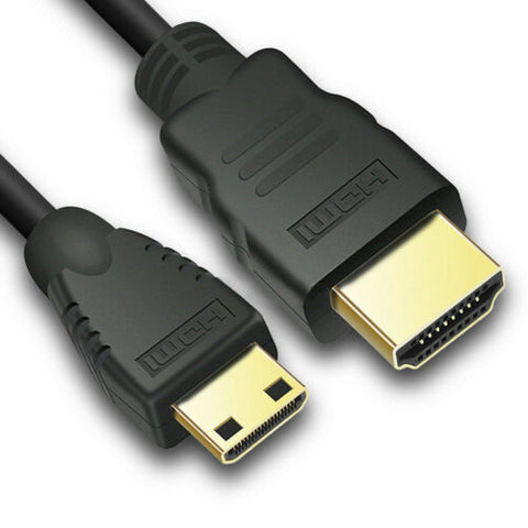 Mini HDMI to HDMI Cable V1.4 3D with Ethernet HD 1080p Tablet Smart Phone 1/2M