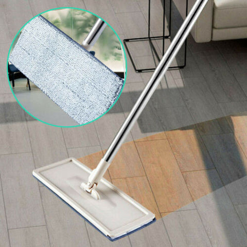 Microfibre Flat Mop and Bucket Floor Cleaner Set with 10 Pads Wet Dry Bucket Mop