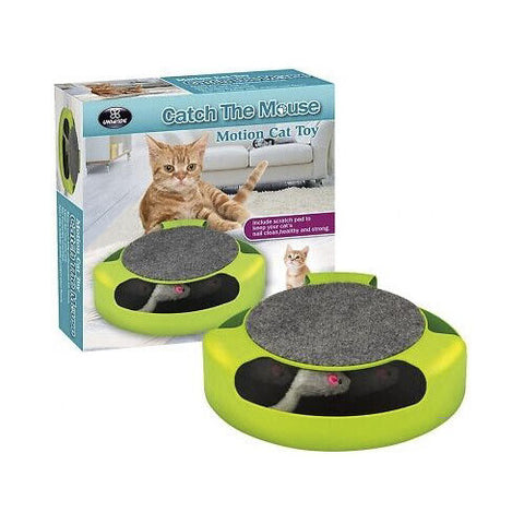 Motion Kitten Cat Toy Catch The Mouse Chase Interactive Cat Training Scratchpad