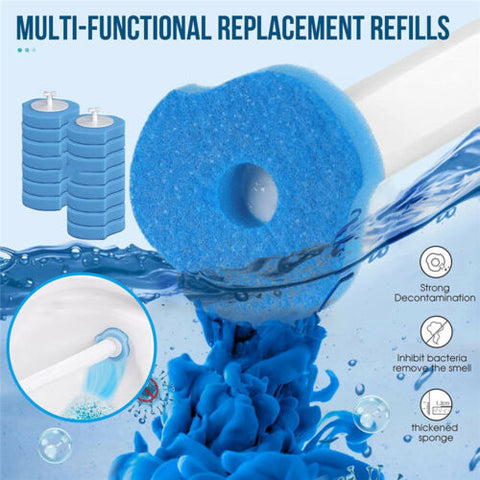 Disposable Bathroom Toilet Brush Holder Creative Cleaning Sponge Scrubber Set