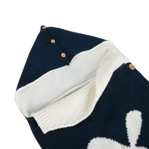Newborn Baby Swaddle Sleeping Bag Knit Hooded Winter Warm Wrap Blanket