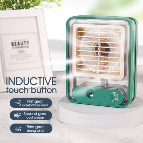 Portable Personal Air Conditioner Fan Mini Air Cooler Desk Fan USB Rechargeable