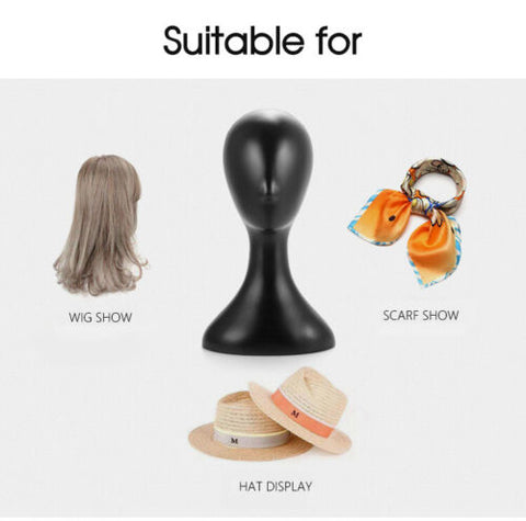 Plastic Female Mannequin Wig Hair Hat Scarf Manikin Head Model Display Stand AU