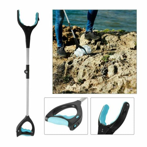 Foldable & Extendable Pick Up Grabber Reacher Stick Reaching with LED