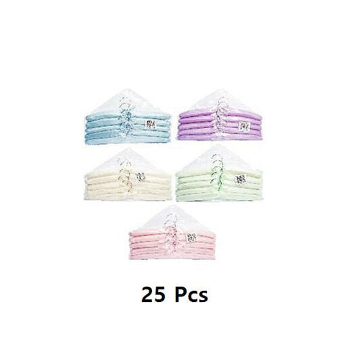 15/25 x Satin Fabric Cover Clothes Coat Hanger Padded New Soft Brand New