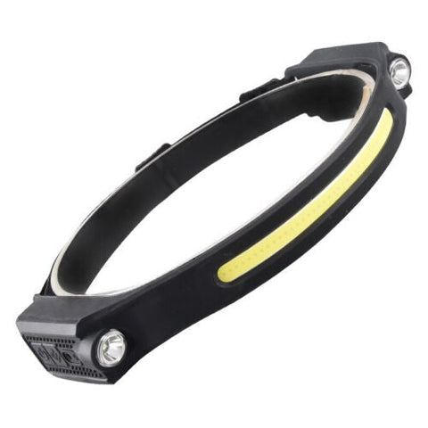 Moving head light sensor 2 COB head lamp USB rechargeable portable night