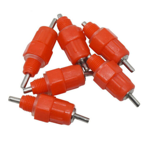 10x Water Nipple Valves Auto Drinker Waterer Feeder Poultry Chicken Duck Bird