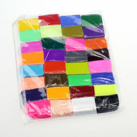 64PCS Craft Polymer Clay Modelling Moulding DIY Toy Sculpey Fimo Block