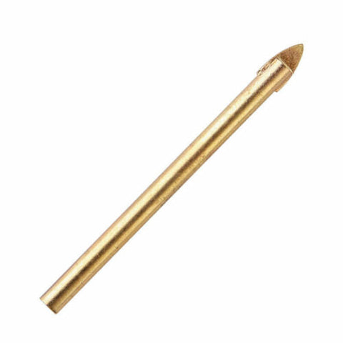 10x Titanium Ceramic Tile Glass Drill Bit Tungsten Carbide Cross Spear Head 6mm