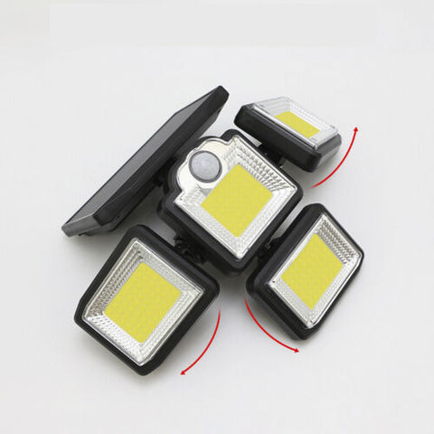 Motion Sensor 4 Head 192 LED Solar Lights Street Light Garden Wall Security Lamp