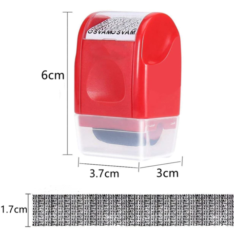 Data Guard Stamp Roller Protection Identity Confidential Privacy ID Theft