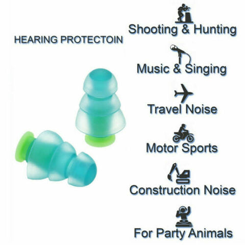 Silicone Ear plugs 25db Earplugs Sleeping Snore Shooting Work Noise Cancelling