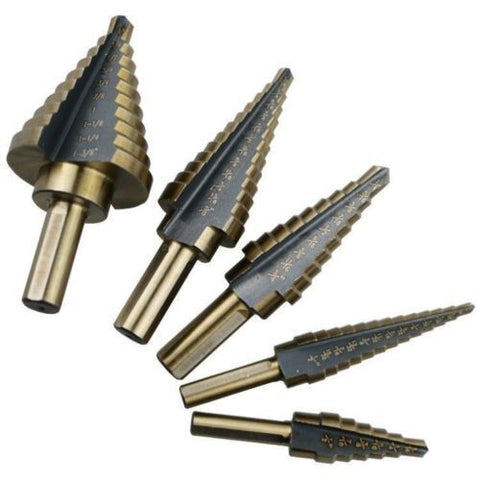 5PCS HSS Metric Titanium Coated Drill Bit Set Metal Wood Plastic