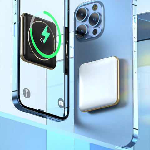 Slim Portable Mini Qi Charger Magnetic Wireless Power Bank 10000mAh NEW