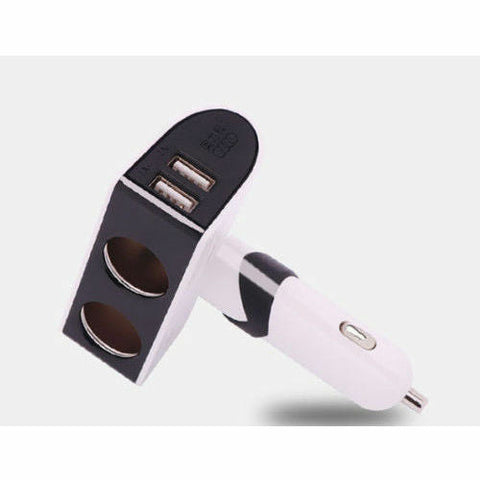 12-24V Dual USB Car Charger / Cigarette Lighter Socket Splitter 80W 3A Output