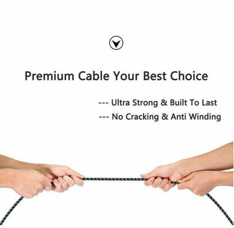 Electric Guitar Lead Cord Cable 6.35mm 1/4" Jacks