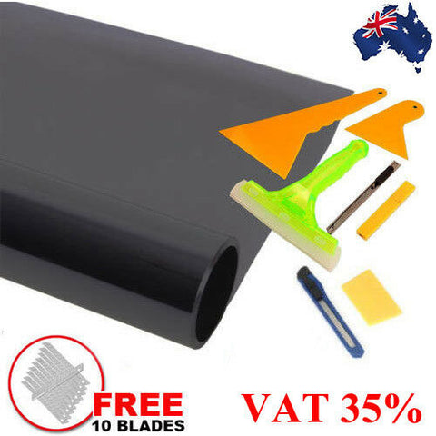 Pro Car Home Window Tint Film Black Roll 5% 15% 30% 35% VLT Tinting Tools Kit