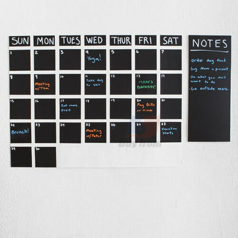 Blackboard Removable Vinyl Wall Sticker Chalkboard Decal Chalk Board Paper Lable With 1 Free Chalk Holder