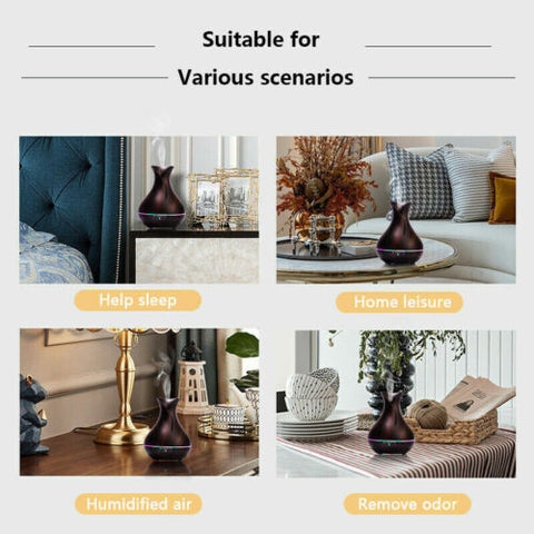 550ml Aroma Aromatherapy Diffuser LED Oil Ultrasonic Air Humidifier Purifier