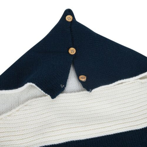 Newborn Baby Swaddle Sleeping Bag Knit Hooded Winter Warm Wrap Blanket