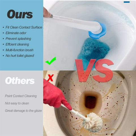 Disposable Bathroom Toilet Brush Holder Creative Cleaning Sponge Scrubber Set