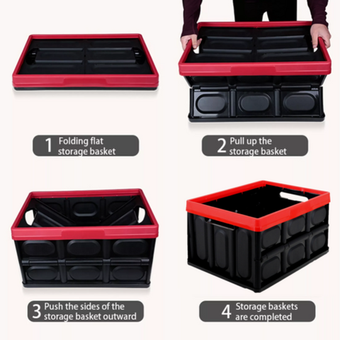 All Purpose Foldable Car Trunk Boot Camping Organizer Home Trunk Storage Box 28L