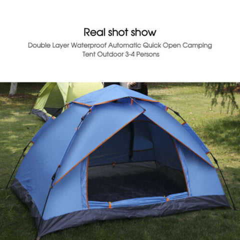 Waterproof Automatic Quick Open Camping Outdoor Tent UV Protection 3-4 Persons
