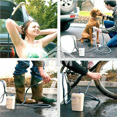 Portable Automobile Shower Set 12V Water Pump Travel Trip Camp Boat Car Caravan