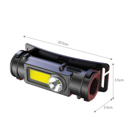 Head Torch LED Headlight COB Camping Headlamp USB Rechargeable Flashlight 4Pcs