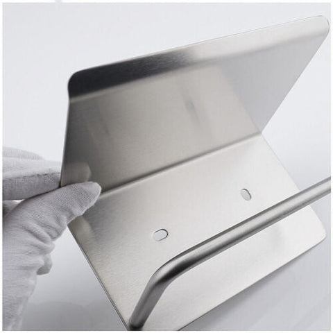 304 Stainless Steel Toilet Roll Holder Paper with Shelf Bathroom Wall Mounted