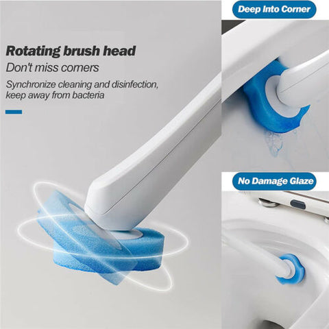 Disposable Bathroom Toilet Brush Holder Creative Cleaning Sponge Scrubber Set