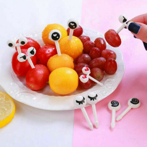 36Pcs Cute Mini Animal Food Fruit Picks Forks Lunch Box Decor Kids Tool