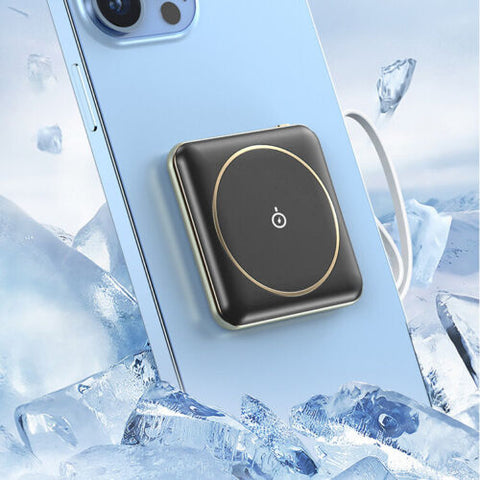 Slim Portable Mini Qi Charger Magnetic Wireless Power Bank 10000mAh NEW