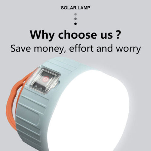 Portable Rechargeable LED Solar Camping Light Lantern Outdoor Tent Lamp USB