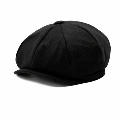 Mens 8 Panels Newsboy Flat Cap Peaky Blinders Baker Boy Golf Driving Beret Hat