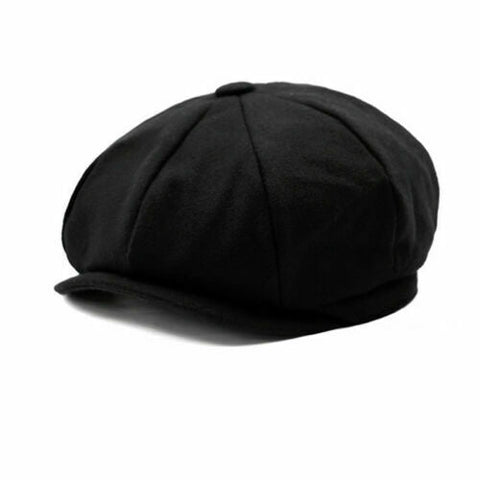 Mens 8 Panels Newsboy Flat Cap Peaky Blinders Baker Boy Golf Driving Beret Hat