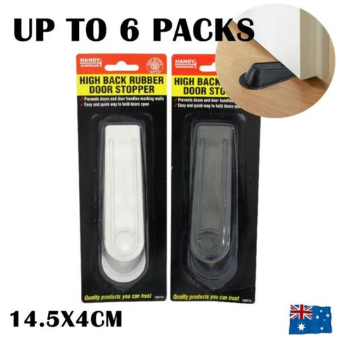 Thick Rubber Door Stop Stopper Wedge Jam Jammer Stoppers Heavy Duty Guard Tool