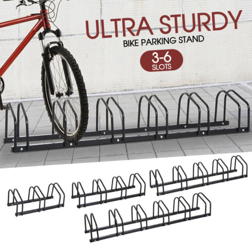 3 – 6 Bike Floor Parking Rack Instant Storage Stand Bicycle Cycling Portable