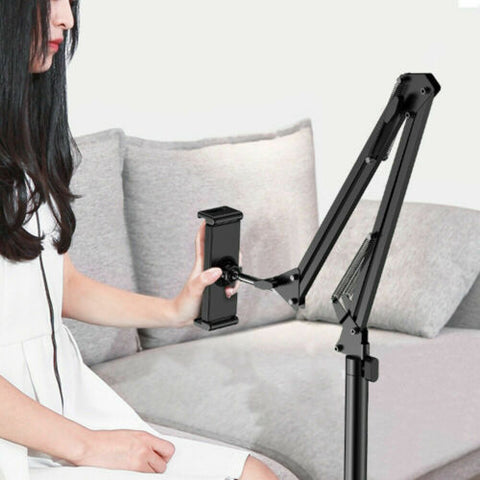 Adjustable Hands Free Floor Stand Holder For Tablet Smart Phone up to 12.9 inch