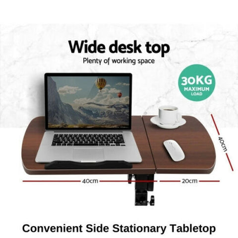 Laptop Desk Portable Mobile Computer Table Stand Adjustable Bed Study AU