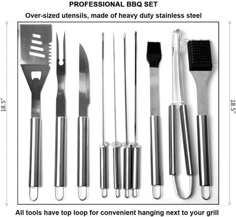 BBQ Tool Set - 10pc/Set