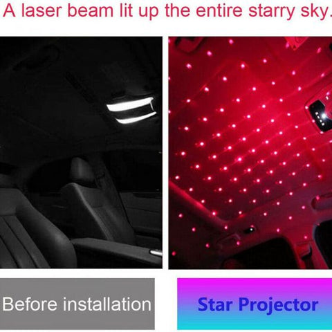 USB Car Star Night Light