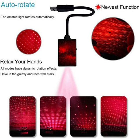 USB Car Star Night Light